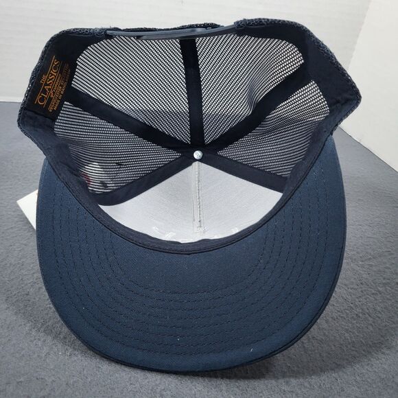 Trap Golf Embroidered Snapback Hat Navy Blue Trucker Mesh NWT - Picture 9 of 12